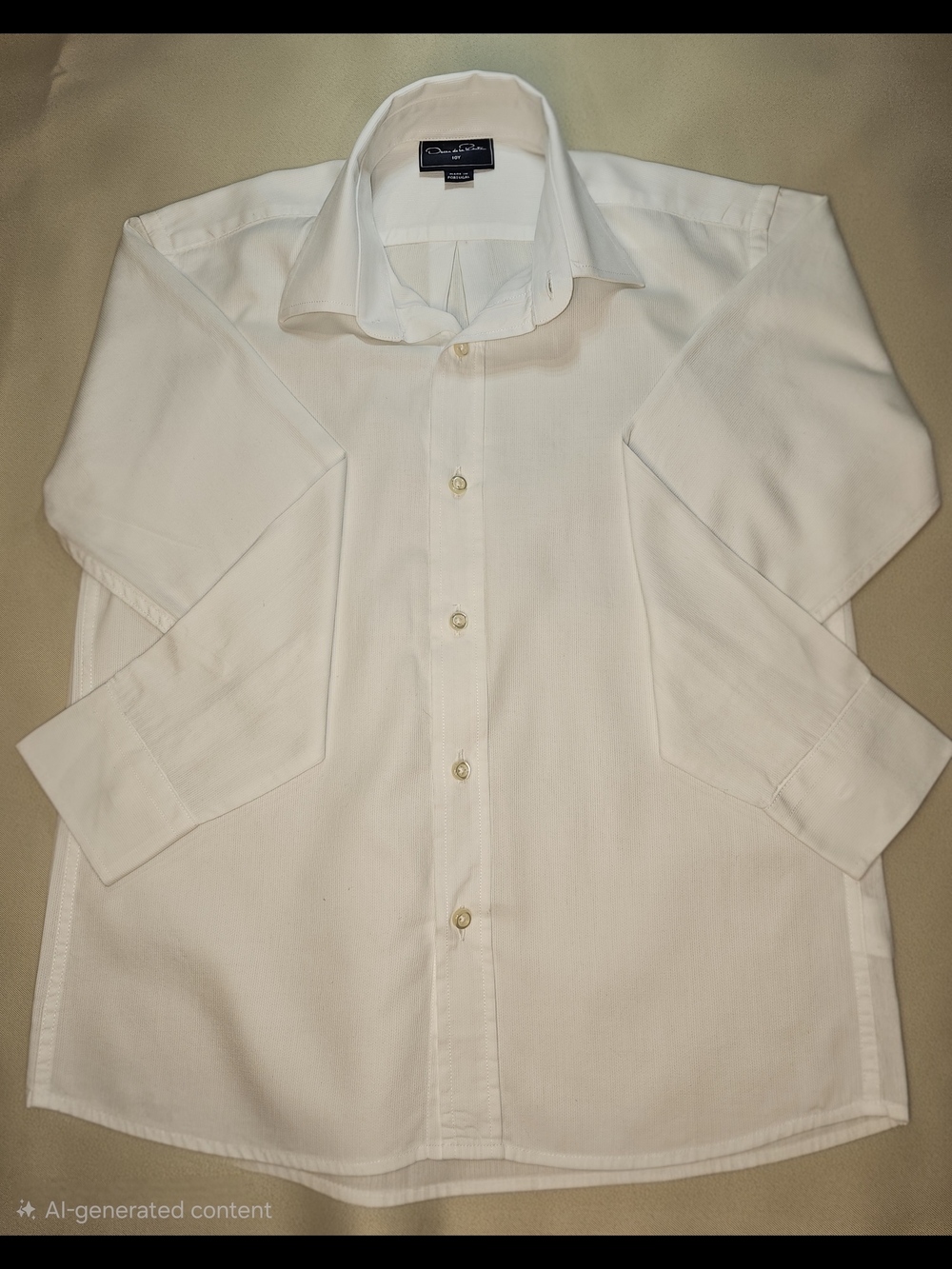 Oscar de la Renta Crisp White Youth Dress Shirt
